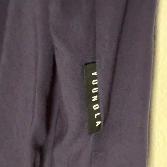 YoungLA Men's Navy Button Down Soft Silky Feel Shirt XXL - Picture 3 of 5